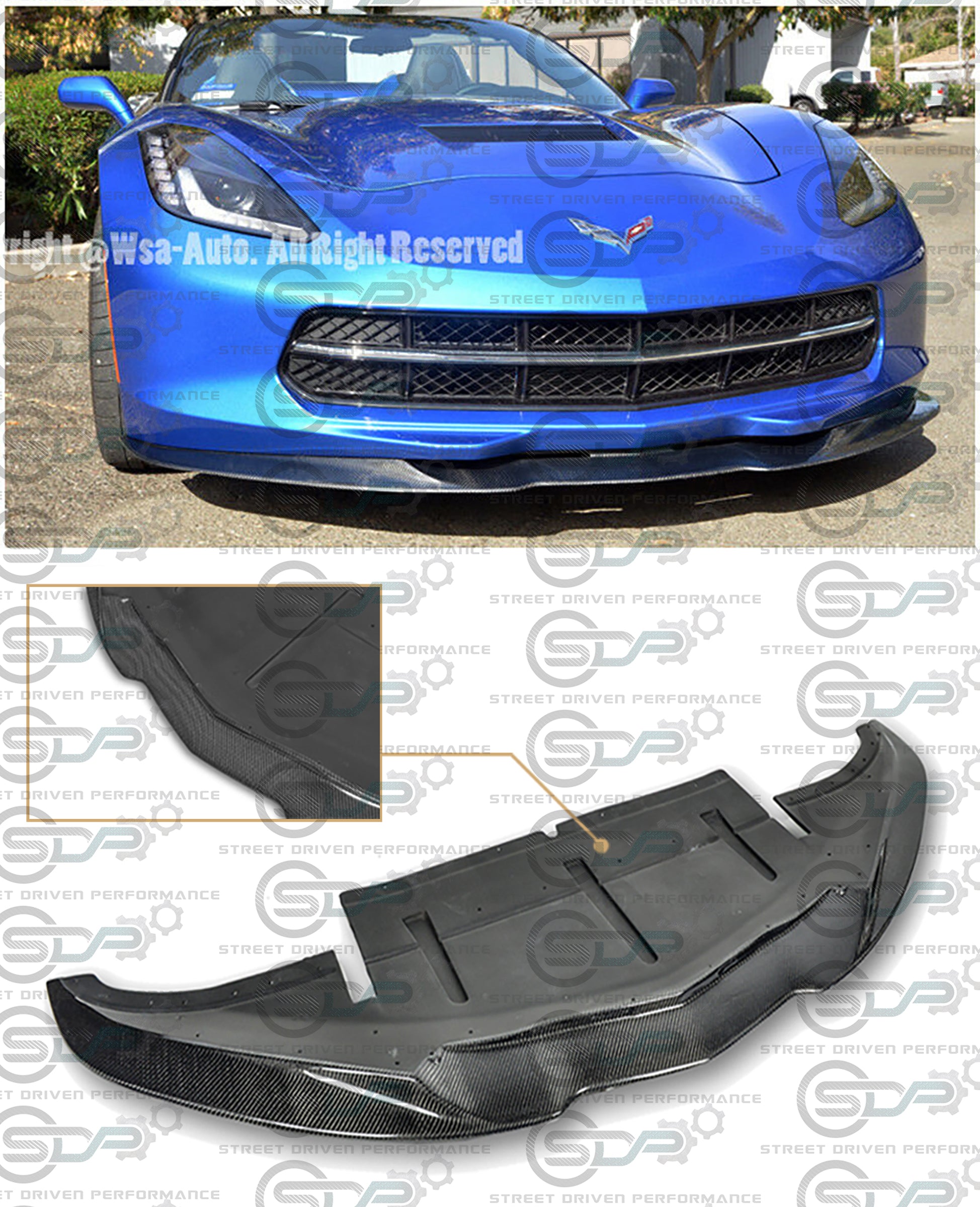 2014-2019 C7 Corvette - Z51 Aero Package - Front Lip Splitter / Ground Effects